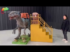Ce Certificado Dinossauro Animatrônico Ride Velociraptor Ride 4m Longo