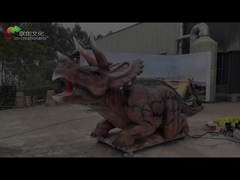 Vida realística - dinossauro Animatronic Trceratops do tamanho jurássico para o parque de diversões