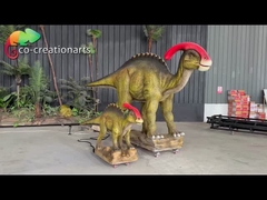Simulação de Dinossauros Animatrónicos Personalizada Parasaurolophus com Bebê para Atração