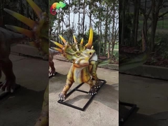 Vida Animatronic da fibra de vidro 110VAC - modelo do Styracosaurus das estátuas do dinossauro do tamanho