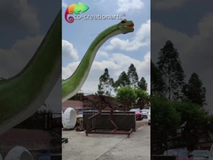 Vida a fichas da simulação - modelos Animatronic do Brachiosaurus dos dinossauros 12m do tamanho