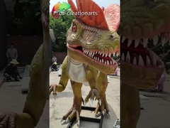 Vida à prova de intempéries - Dilophosaurus Animatronic 5meters dos dinossauros Animatronic do tamanho