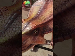 Dinossauro animal das estátuas da fibra de vidro de Protoceratops da resina superfície lisa do grande