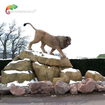 Parque artificial 110V 220V do jardim zoológico de Safari Realistic Animatronic Lion For dos animais