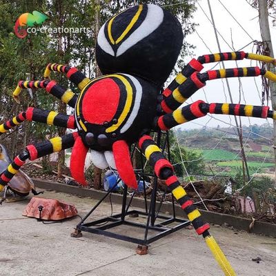 Aranha Animatronic gigante do jardim botânico com vida da Web - som vivo do tamanho