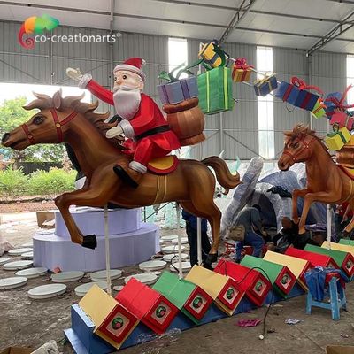 comprar Lanterna de Santa Horse Resin Gift Box Zigong da decoração do Natal para o parque de diversões online manufacture