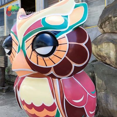 comprar estátuas animais da fibra de vidro sadia viva de grande resistência que iluminam a coruja Animatronic online manufacture