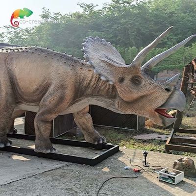 dinossauro exterior de 7M Dino Animatronic Realistic Tricratops Large com movimento da cauda