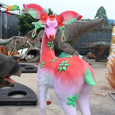 comprar Iluminando cervos customizáveis da fibra de vidro para o parque temático online manufacture