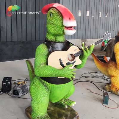 Vida exterior - os dinossauros Animatronic do tamanho unem 1,8 medidores de altura para o parque do dinossauro