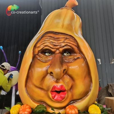 0,8 da altura medidores de cara principal da abóbora Animatronic destacável para o parque de diversões