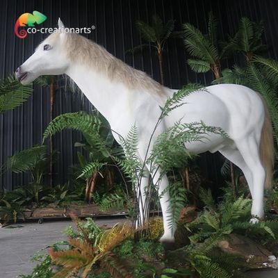 comprar Cavalo Animatronic branco simulado para a exposição do parque de diversões online manufacture