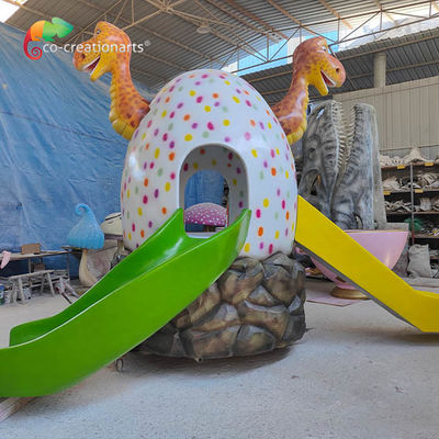 Bom preço. Slide de ovo de dinossauro Fibra de vidro Equipamento de playground para crianças Parque de diversões on-line