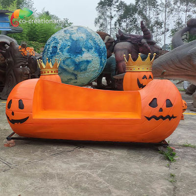 comprar Banco de abóbora animatrónico de fibra de vidro personalizável para decoração do festival do Halloween online manufacture