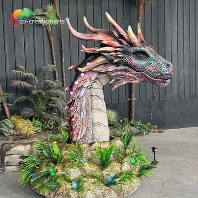 comprar Parque temático de dragões animados Decoração de tamanho real Modelo de dragão realista online manufacture