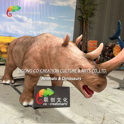 Animais Animatrónicos Simulação de rinoceronte Para decoração de parque de diversões