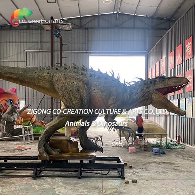 Comprar Servo-animatrônico realista Indominus Rex Dinossauro com sistema de movimento de pista para atrações do parque temático Fabricação em linha