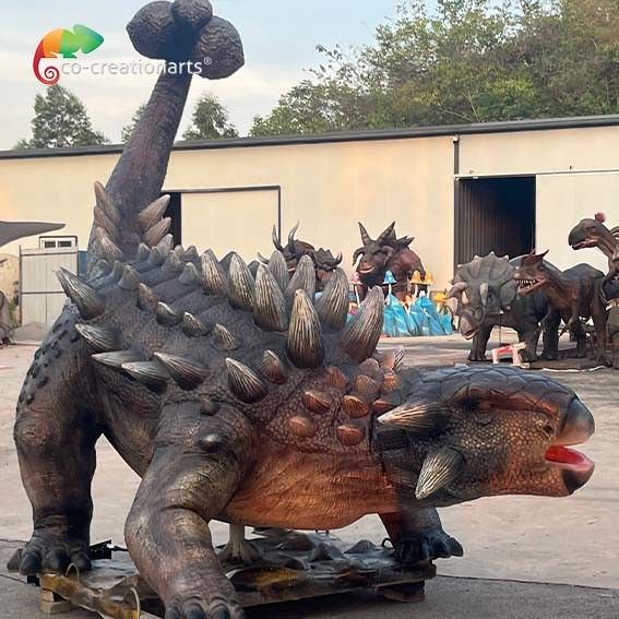 Theme Park Life Size Animatronic Dinosaurs Ankylosaurus Realistic Dinosaur Model For Amusement Park