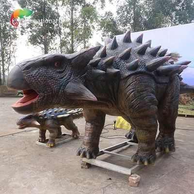 Vida impermeável do parque temático - Ankylosaurus realístico do dinossauro Animatronic do tamanho para o parque de diversões
