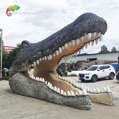 Bom preço. Vida impermeável da fibra de vidro - decoração principal da porta do crocodilo da fibra de vidro dos animais do tamanho on-line