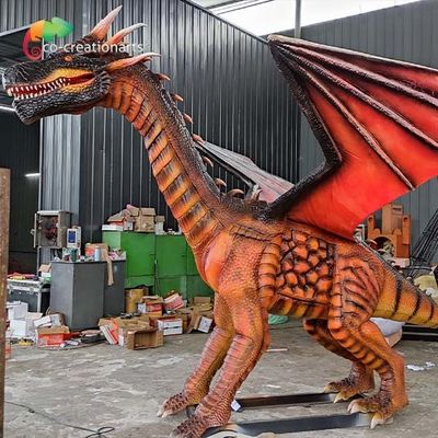 Adereços de Dragão Animatrônico Decorações de Parque Temático Dragões em Tamanho Real