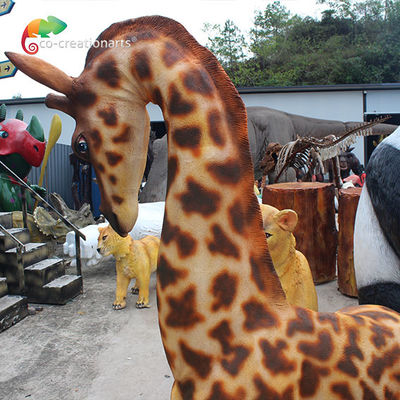 Bom preço. Iluminando a cor da simulação do girafa da fibra de vidro do parque temático on-line