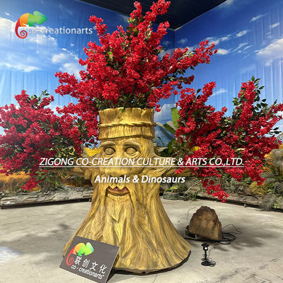 Bom preço. Árvore animatrónica faladora personalizada com cor e forma personalizadas para decoração de parque temático on-line