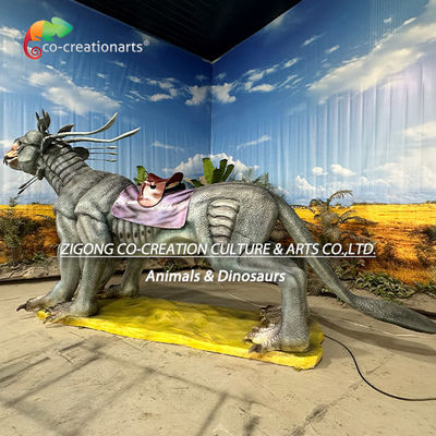 Monstro Animatrónico Ridable: Movimento Dinâmico & Silver-Beast Design para Parques de Aventura